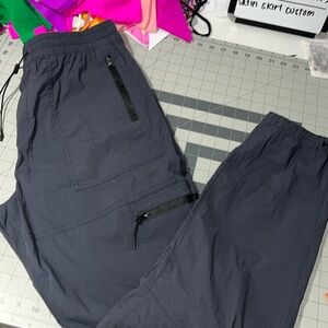 Men’s nylon joggers charcoal sz medium